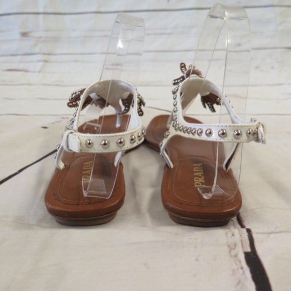 Prada Studded Tassel Sandal - Picture 6 of 8